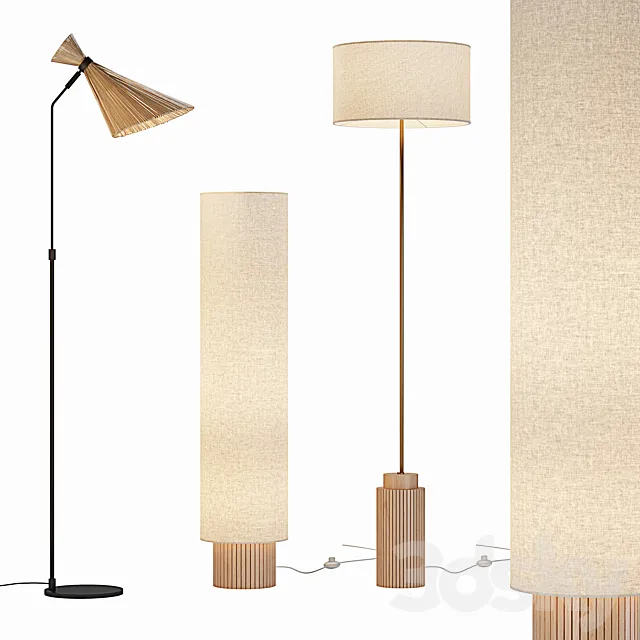 Floor lamps La Redoute set 2 3ds Max