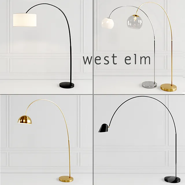 Floor lamps west elm set_1 3DSMax File