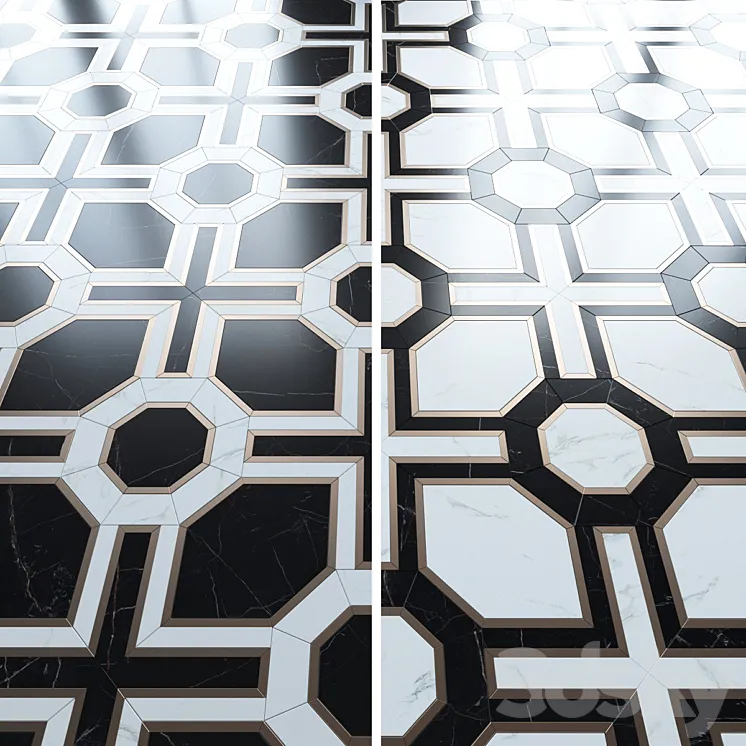 Floor mosaic from the factory Madique 3DS Max Model
