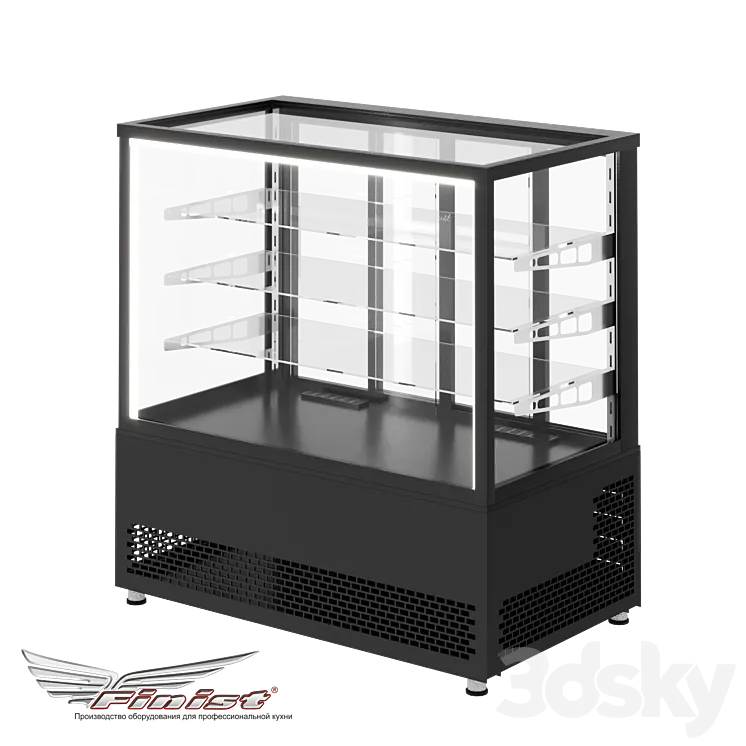 Floor refrigerated display case Finist JOBS 1200x700x1260 3DS Max Model