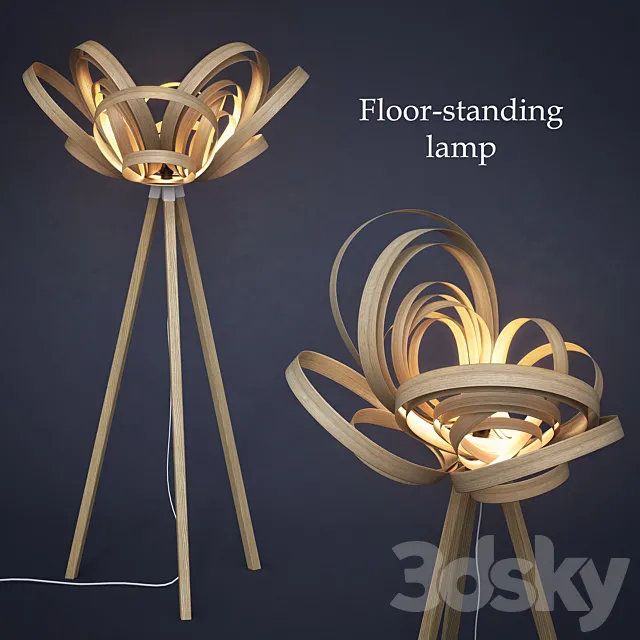 Floor-standing lamp by Tom Raffield 3DS Max Model