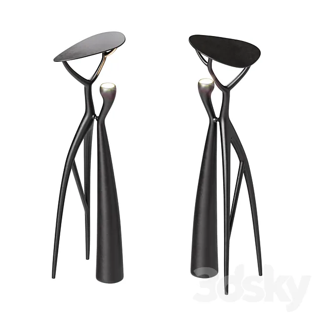 Floor table Charles Trevelyan | On a Limb (Gray) 2010 3ds Max