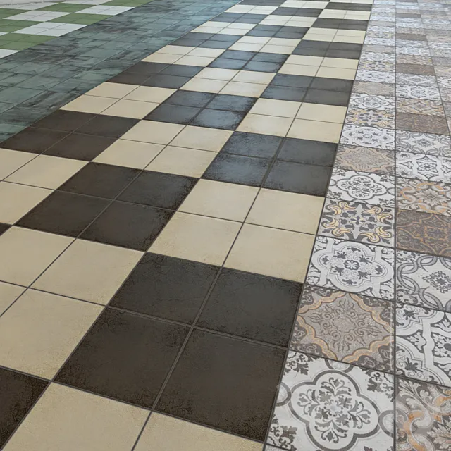 Floor tiles “BARBER” 3DSMax File