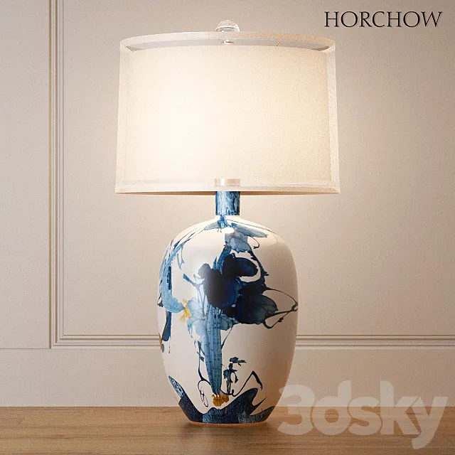 Floral Chinoiserie Lamp 3ds Max