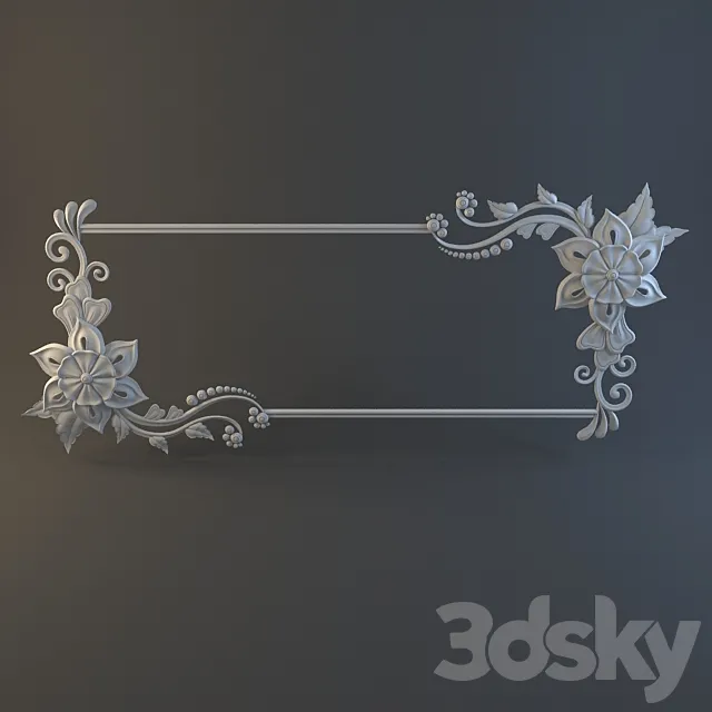 floral frame 3DS Max Model