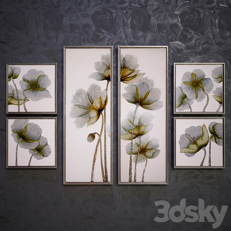 Floral Glow pictures set 3DS Max