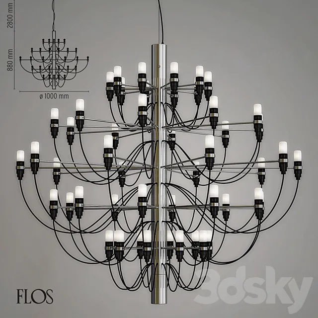 Flos 2097 50 Holder Chrome 3ds Max