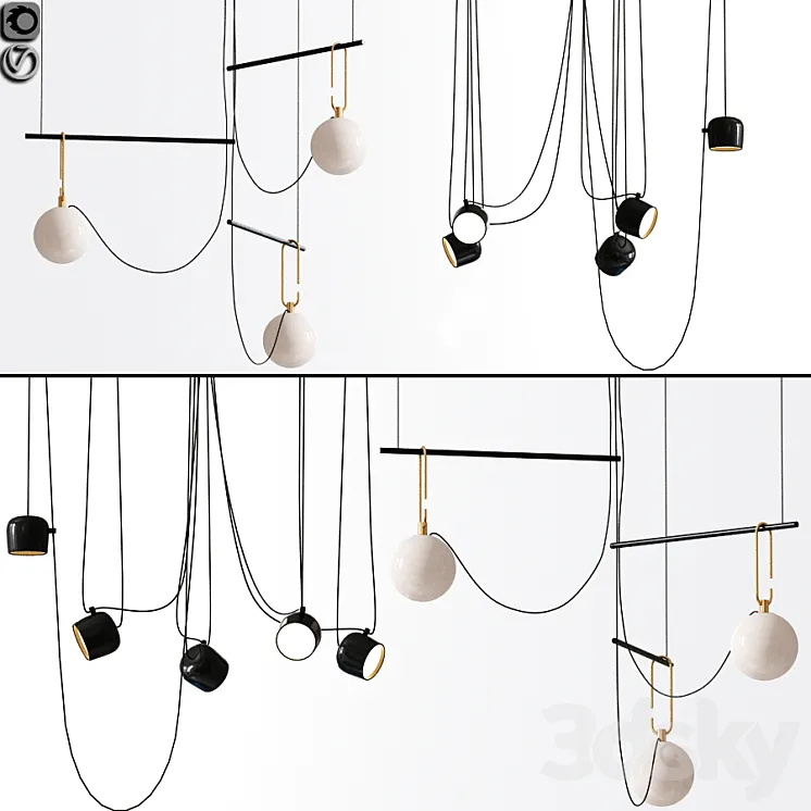 Flos Aim And Ceiling Light Pendant 3DS Max