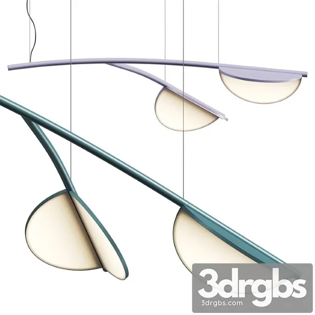 Flos almendra organic s2 y linear pendant lamp