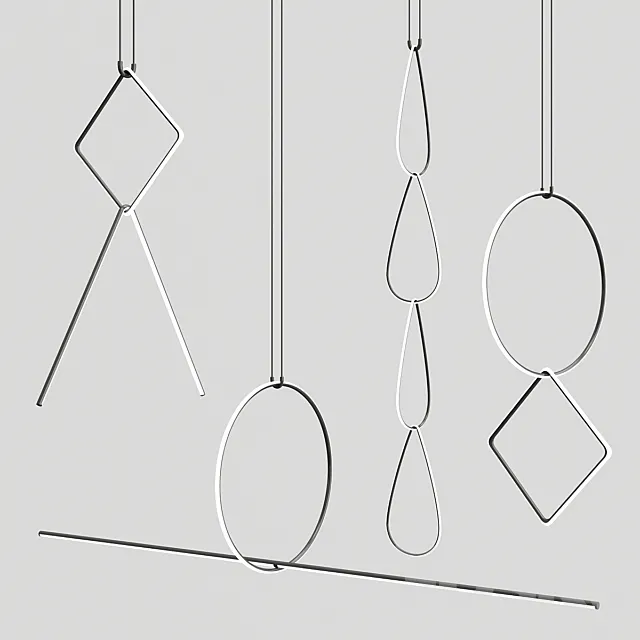 Flos Arrangements Modular Pendant Lamp 3ds Max