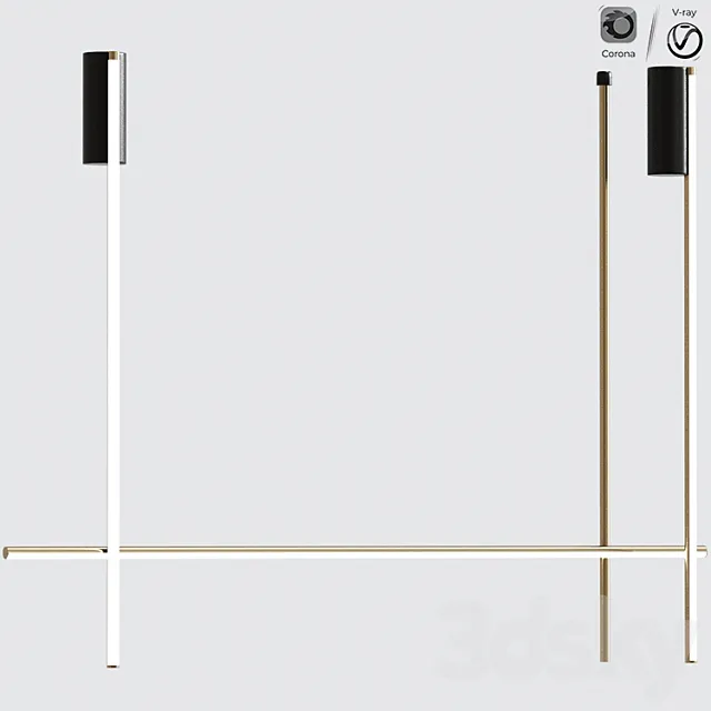 FLOS Coordinates C2 LED ceiling lamp Collection 3ds Max