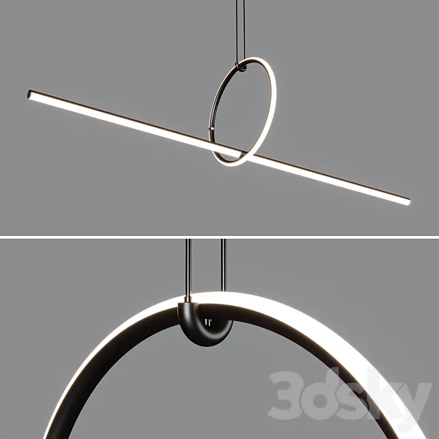 FLOS Small Circle and Line Arrangements Light by Michael Anastassiades 3ds Max