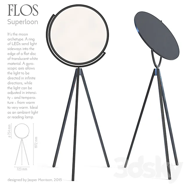 Flos Superloon 3ds Max