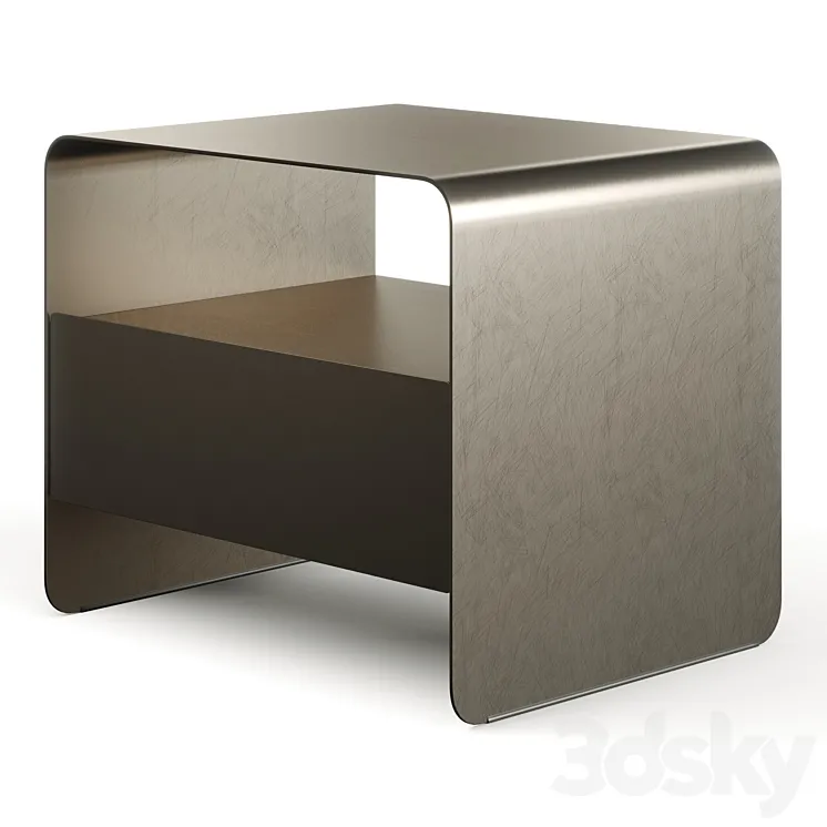 Flou Foglio Metal Bedside Table 3DS Max Model