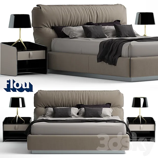 Flou Gentleman bed 3ds Max