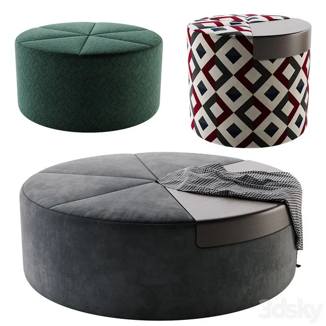 Flou Moon Pouf 3dsMax Model
