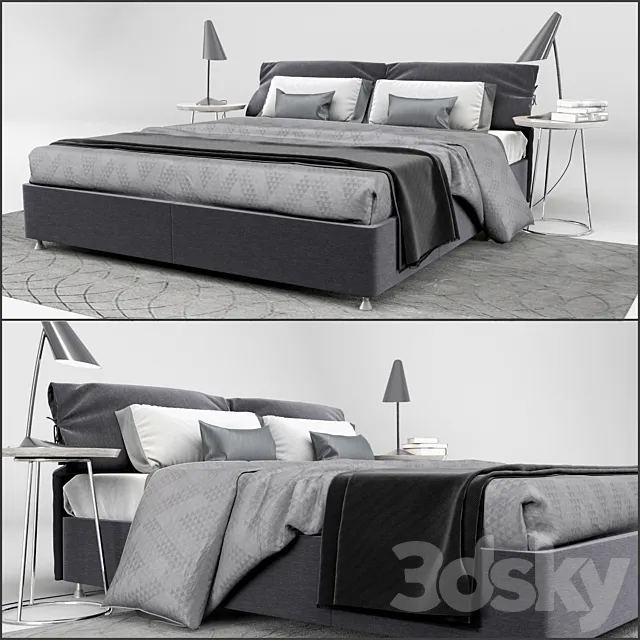 Flou. Nathalie bed. 3ds Max