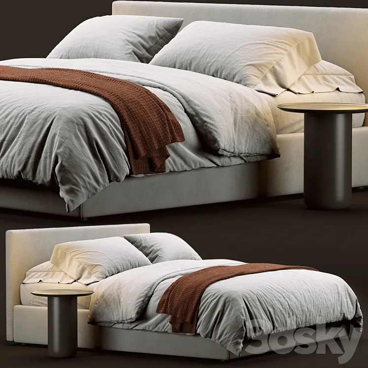 Flou Notturno Bed 3DS Max Model