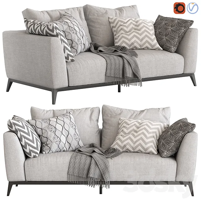 Flou Oliver Sofa type1 3ds Max
