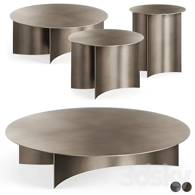 Flou Pierre 2021 Brush Oxide Coffee Table 3DS Max Model