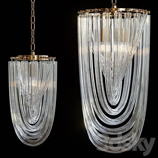 FLOW LIGHT by Lampatron 1 & 4 lamps 3ds Max