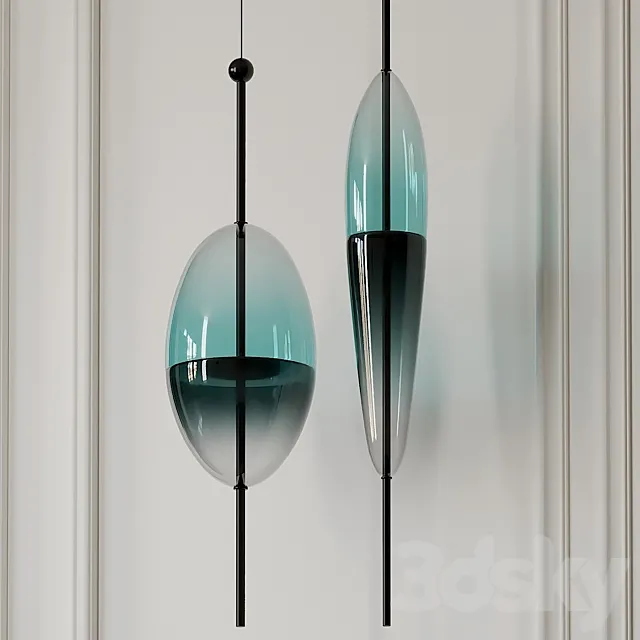 Flow S1 and S2 Pendant by Wonderglass 3DSMax File