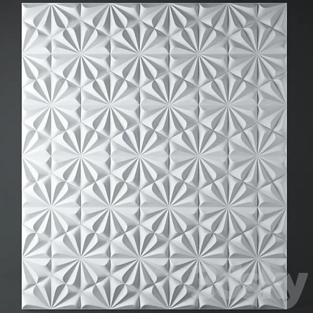 flower 3d panel 3DS Max Model