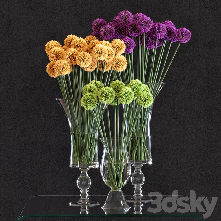 Flower Arrangement: Allium Set1 3DS Max