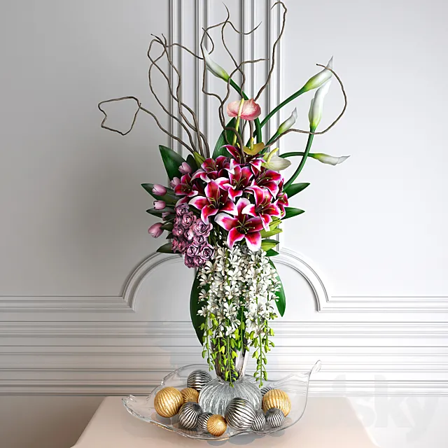 Flower arrangements 3ds Max