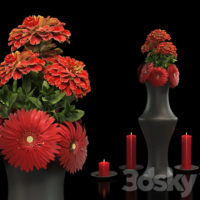 Flower Bouquet Red 3ds Max