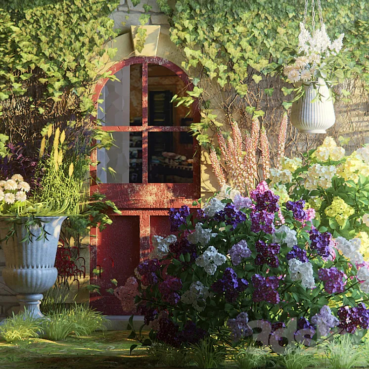Flower house near the house 3DS Max