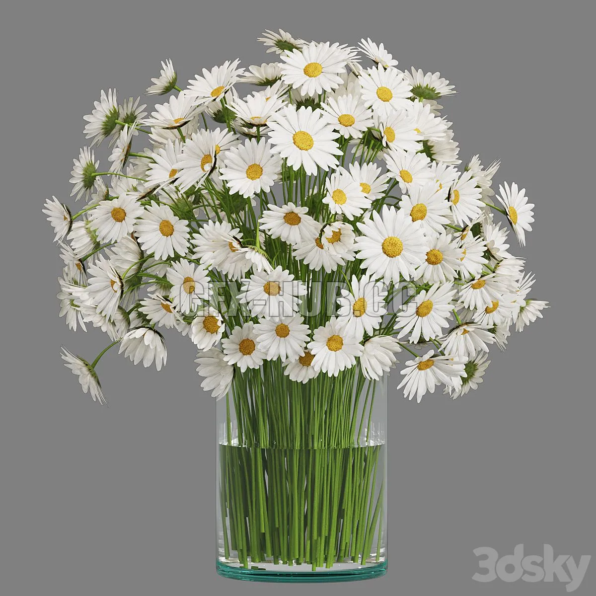 Flower in Glass Vase 05 3dsMax Model
