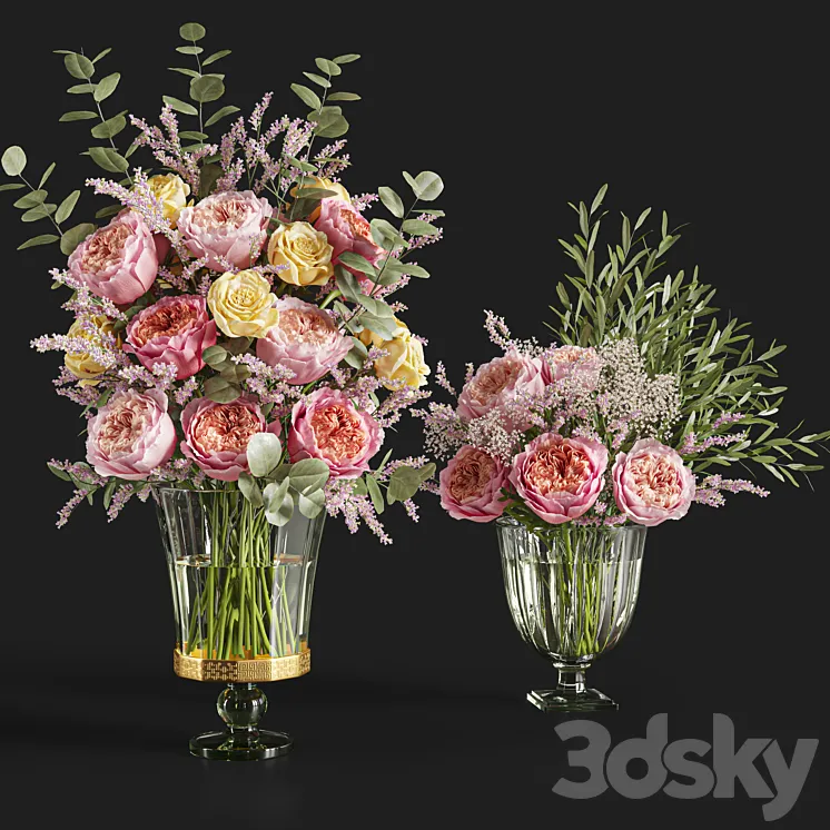 Flower Set 018 Rose Caspian 3DS Max