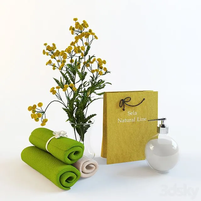Flower set accessories paper organics 3dsMax Model