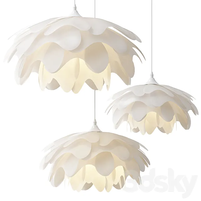 Flower Shaped Pendant Lamp 3ds Max