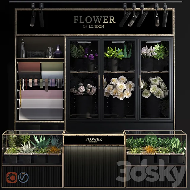 Flower Shop-refrigerated display 3DS Max Model