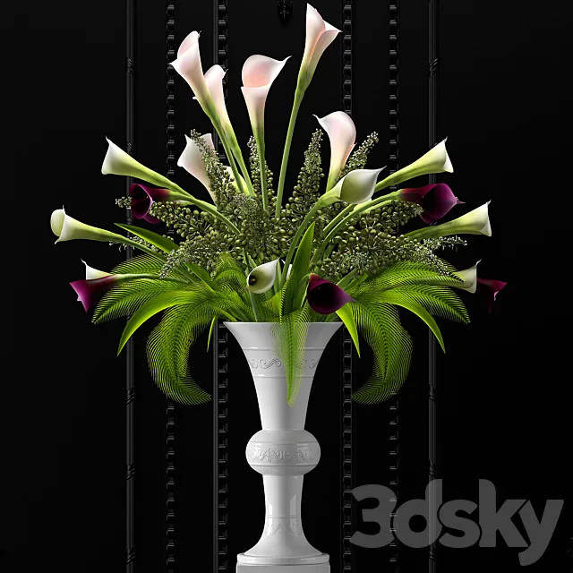 Flower Vase Set 2 3DS Max Model