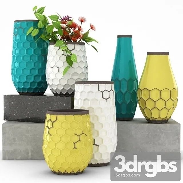 Flower Vase Set 4 3dsmax Download