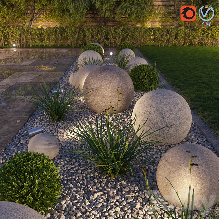 flowerbed 3DS Max