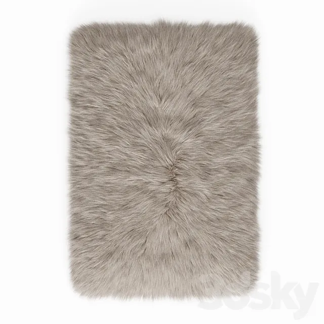 Fluffy rug with long fur 3DS Max Model