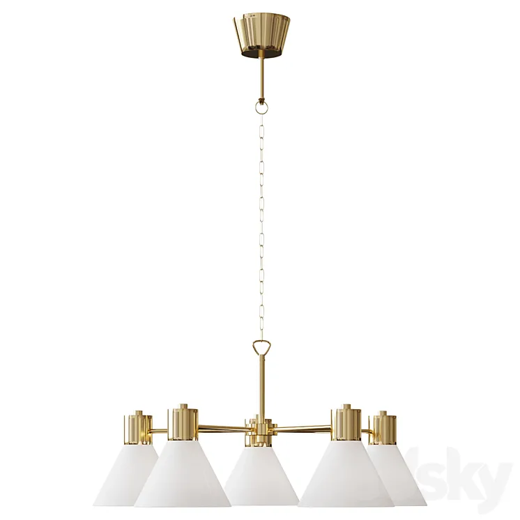 FLUGBO FLUGBO Candelabrum 5-arm brass \/ glass 3DS Max