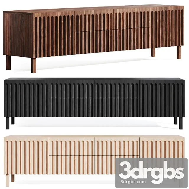 Fluted (media) cabinet by galvin brothers