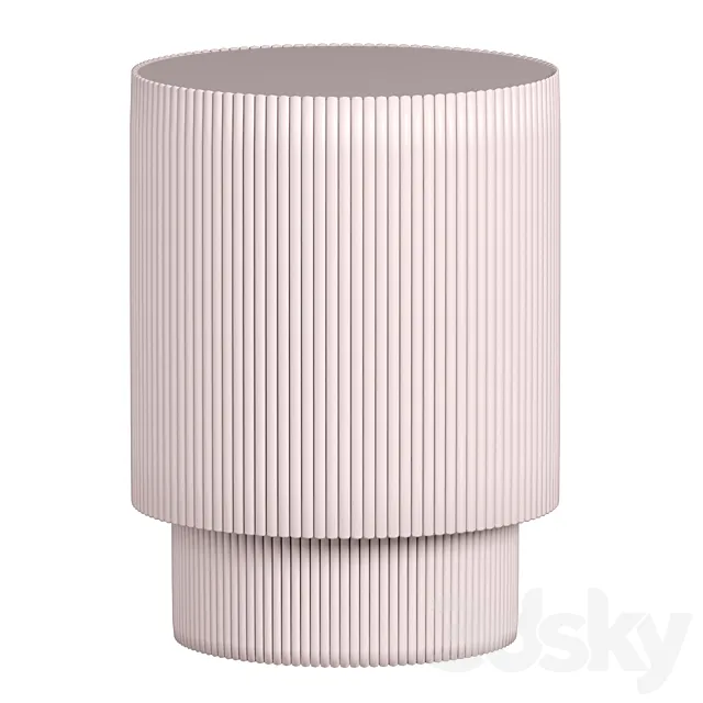 fluted side table 3ds Max
