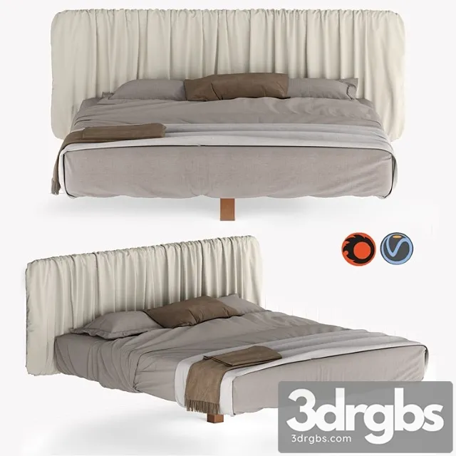Fluttua Replis Bed From Lago 3dsmax Download