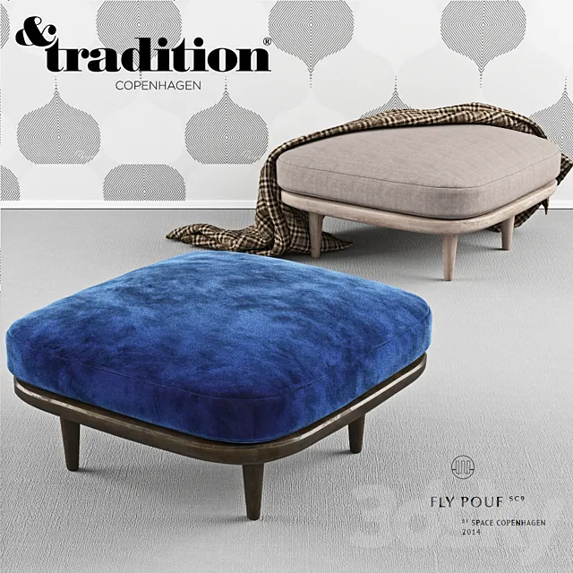 fly pouf andtradition 3DS Max Model