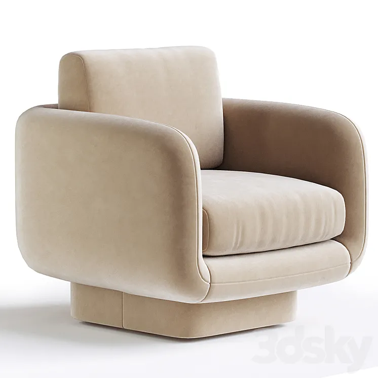 Flynn Luxe Swivel Chair 3DS Max Model