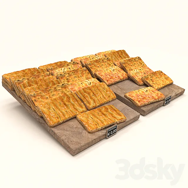 Focaccia – flat bread 3DS Max Model