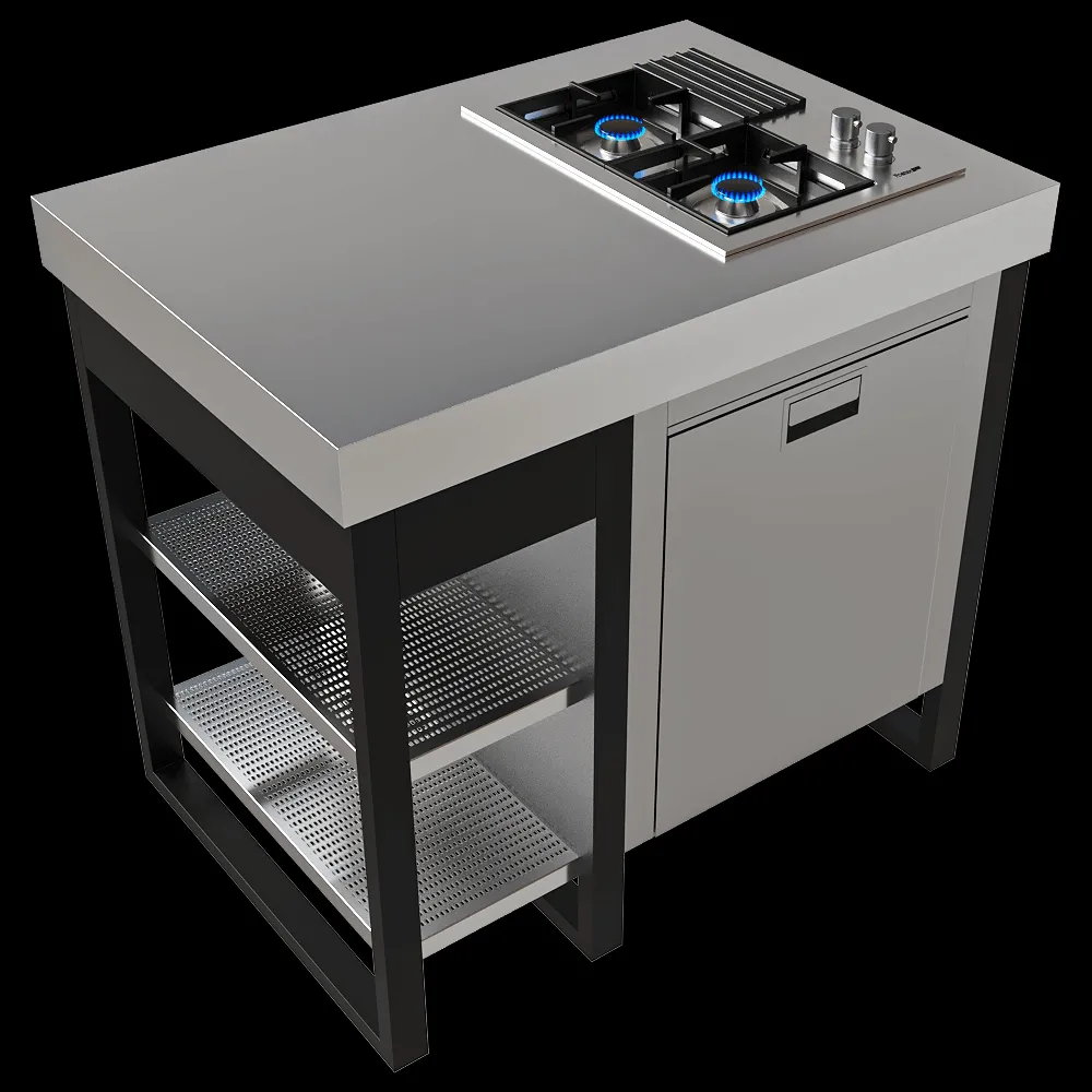 Fogher – Cabinet model with gas stove DX 3ds Max