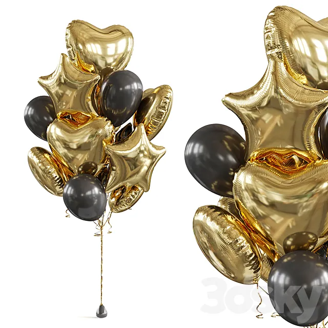 Foil balloons 3DS Max Model