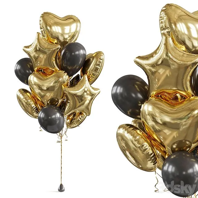 Foil balloons 3dsMax Model